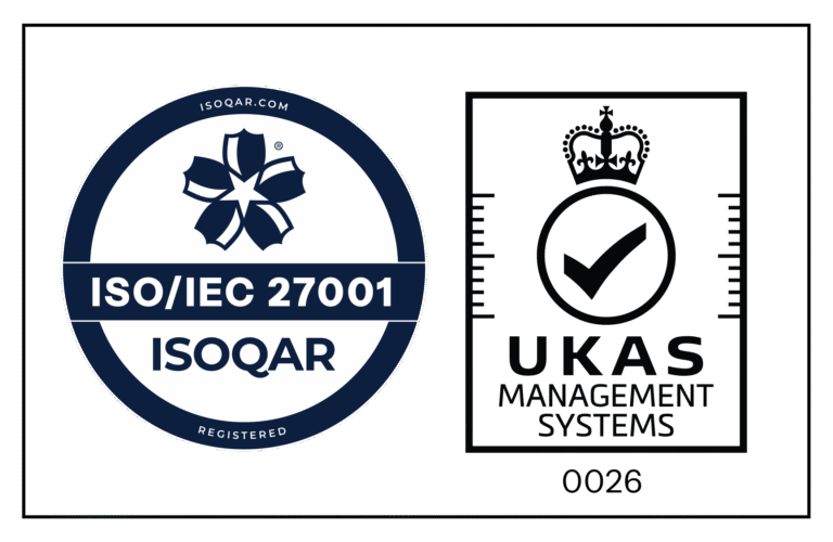 ISOQAR UKAS ISO IEC 27001 joint logo